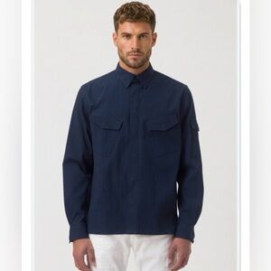 PS By Paul Smith men’s dark blue casual Fit snap button shirt long sleeves top M